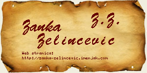 Žanka Zelinčević vizit kartica